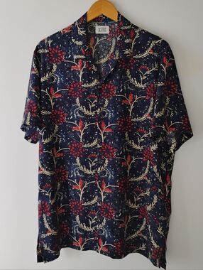SCOTCH & SODA Printed Camp Shirt Short Set Navy Size L